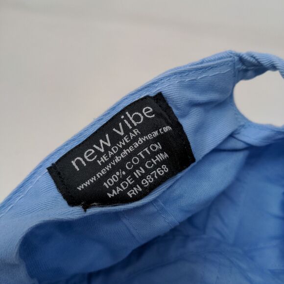 New Vibe Headwear Baby Hat Blue Stretchy Embroidered Logo Cotton - Picture 7 of 7